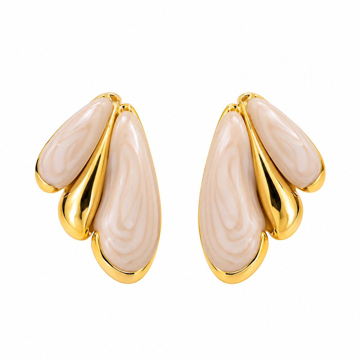 Aqua Drop Stud Earrings
