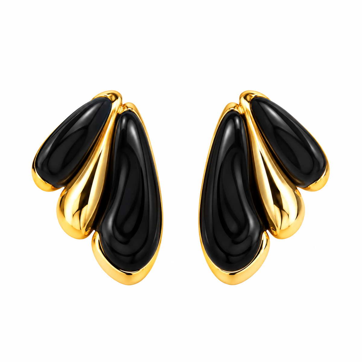 Aqua Drop Stud Earrings