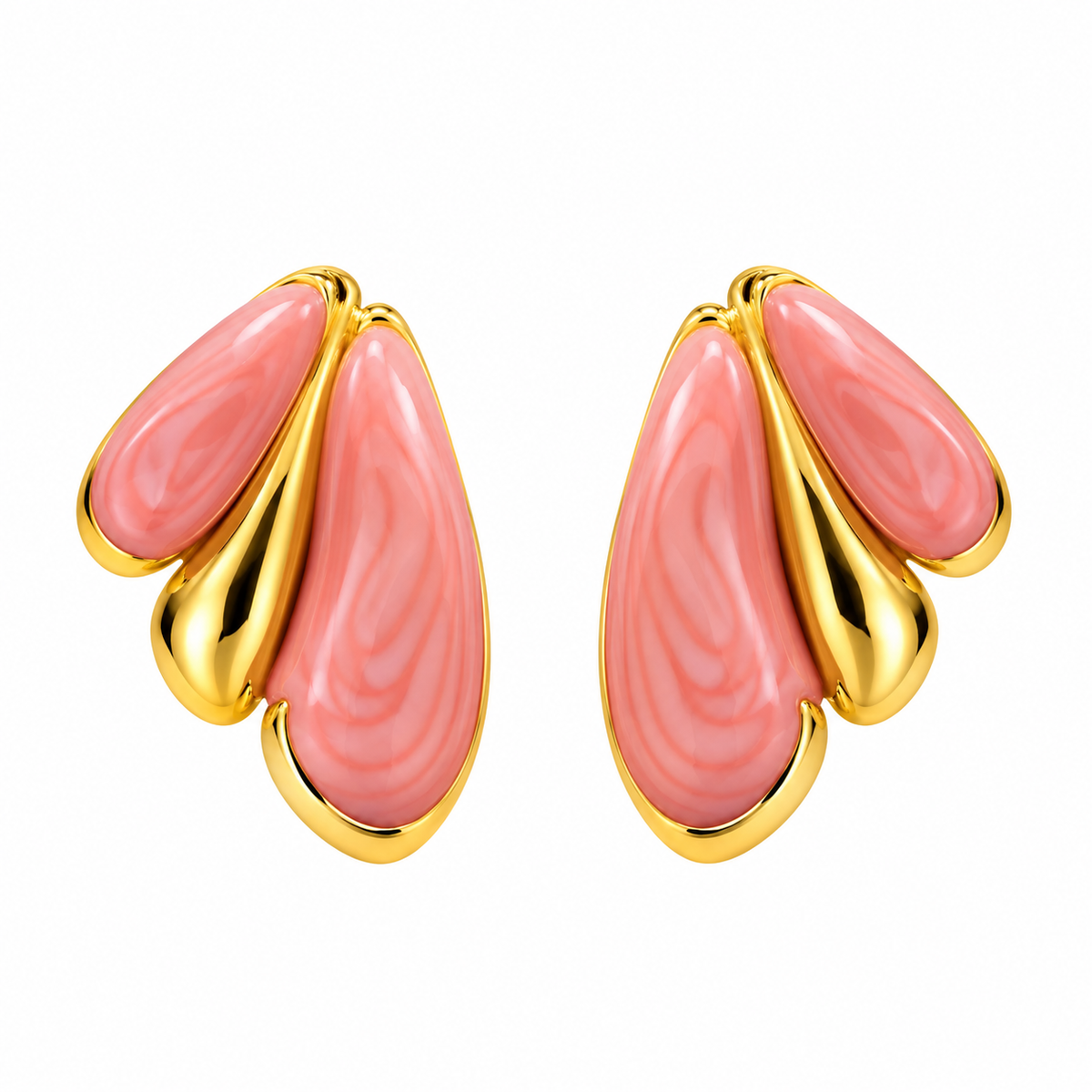 Aqua Drop Stud Earrings