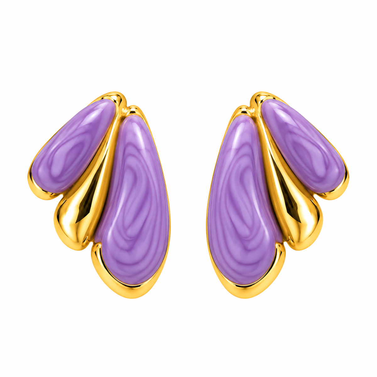 Aqua Drop Stud Earrings