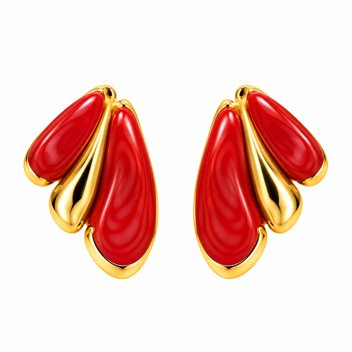 Aqua Drop Stud Earrings