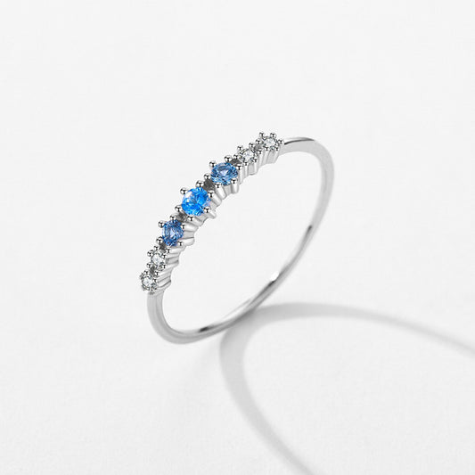 925 Sterling Silver Round Zircon Rings