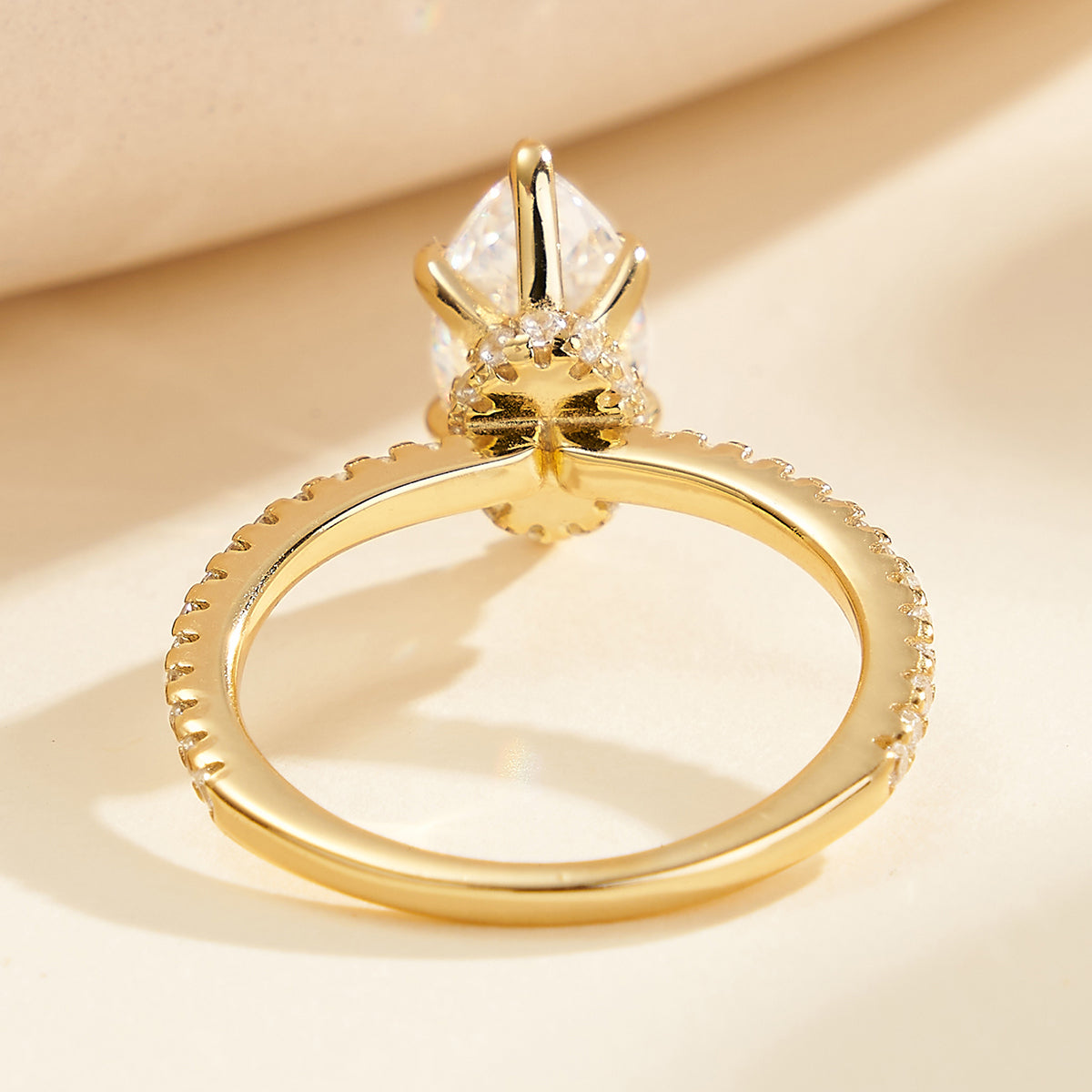 14K Gold Plated White Gold Plated 925 Sterling Silver Zircon Rings