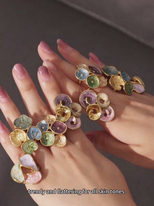 Waterproof Non Tarnish 18K Gold Plated PVD Coating 0.03µm-0.05µm Thickness Rings